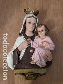 Antig&uuml;edades: BUSTO VIRGEN CON NI&Ntilde;O JES&Uacute;S - Foto 1
