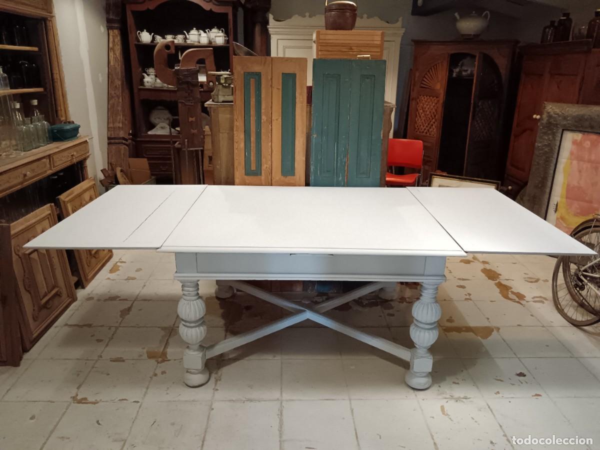 Antig&uuml;edades: MESA DE COMEDOR EXTENSIBLE - Foto 8
