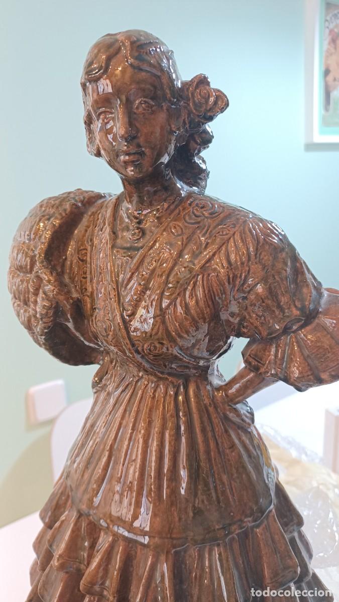 Antig&uuml;edades: Gitana de cer&aacute;mica de 50 cm de altura - Foto 4