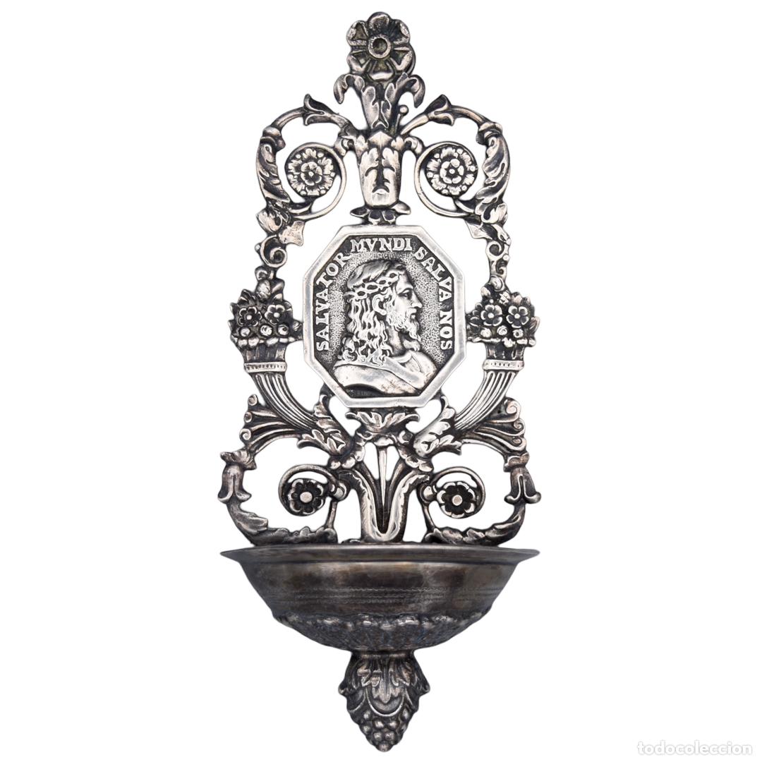 Antig&uuml;edades: Benditera antigua de plata - R. Sunyer - Foto 2
