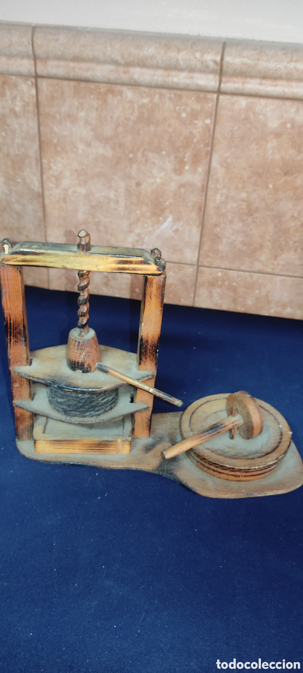 Antig&uuml;edades: Rueca de madera reproducci&oacute;n - Foto 4