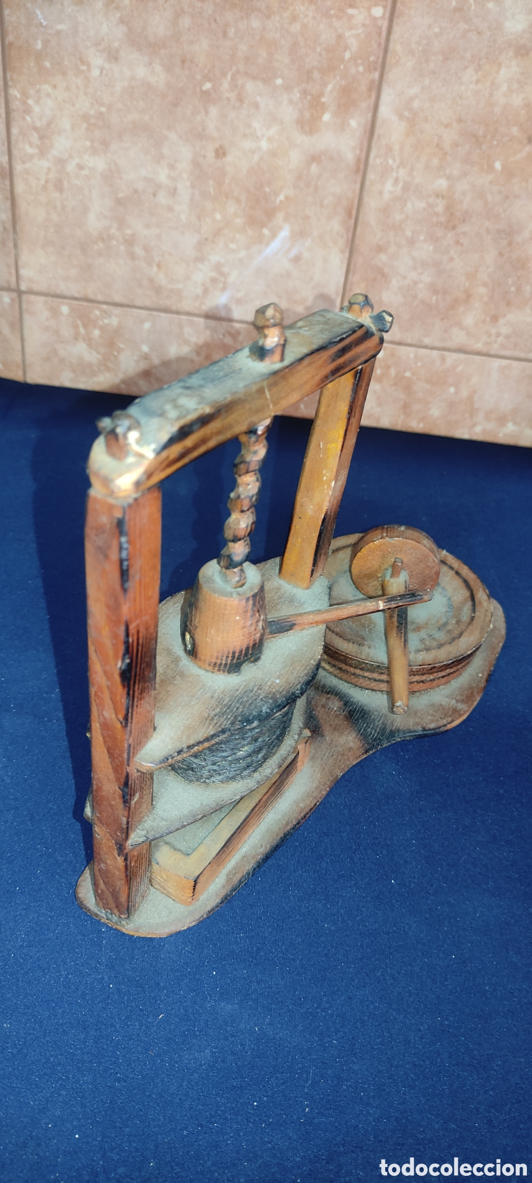 Antig&uuml;edades: Rueca de madera reproducci&oacute;n - Foto 6