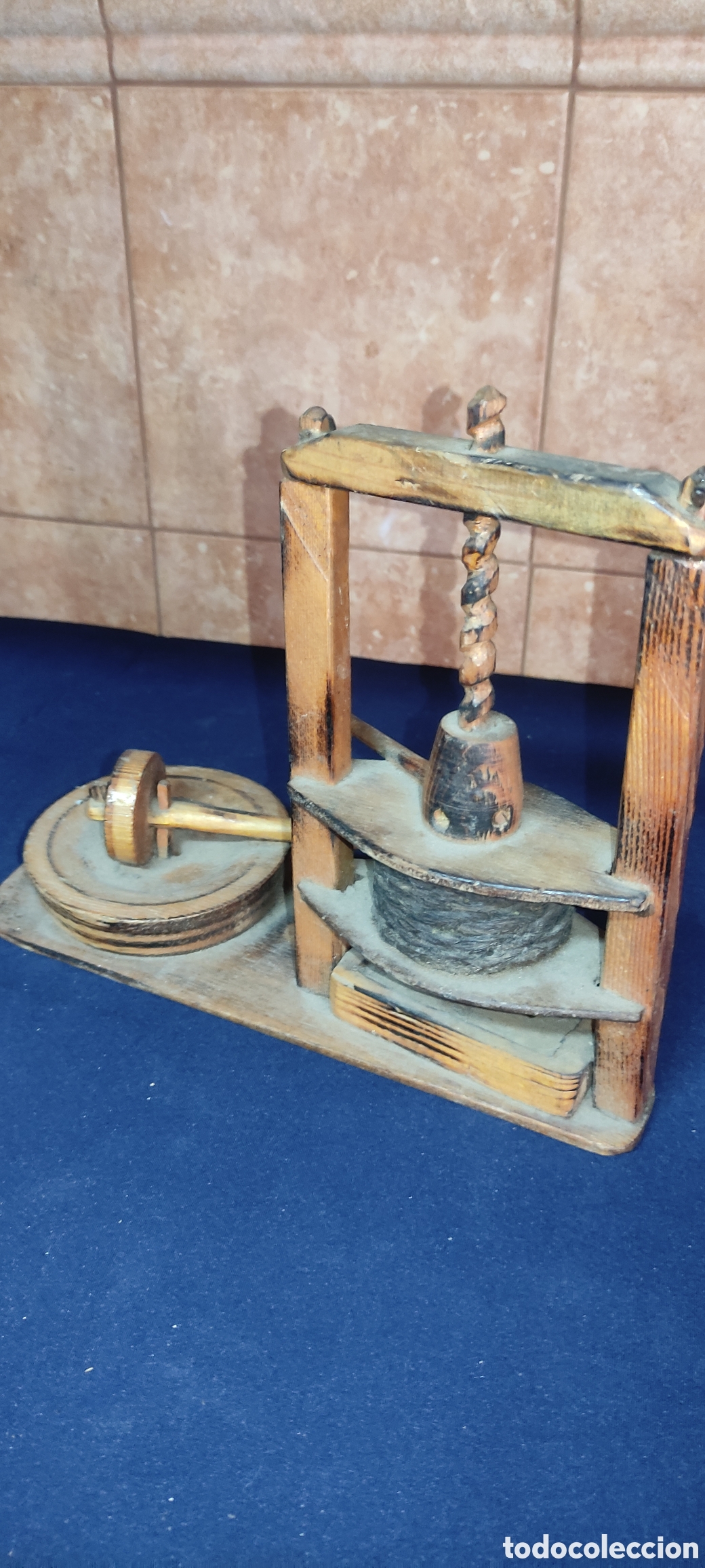 Antig&uuml;edades: Rueca de madera reproducci&oacute;n - Foto 7