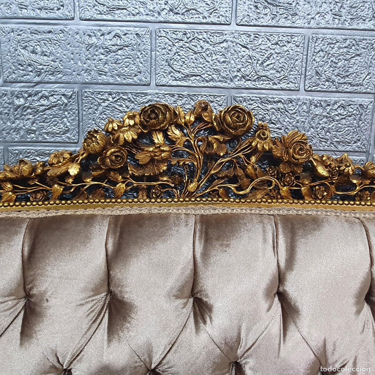 Antig&uuml;edades: Sof&aacute; estilo Luis XV madera y pan de oro - Foto 4
