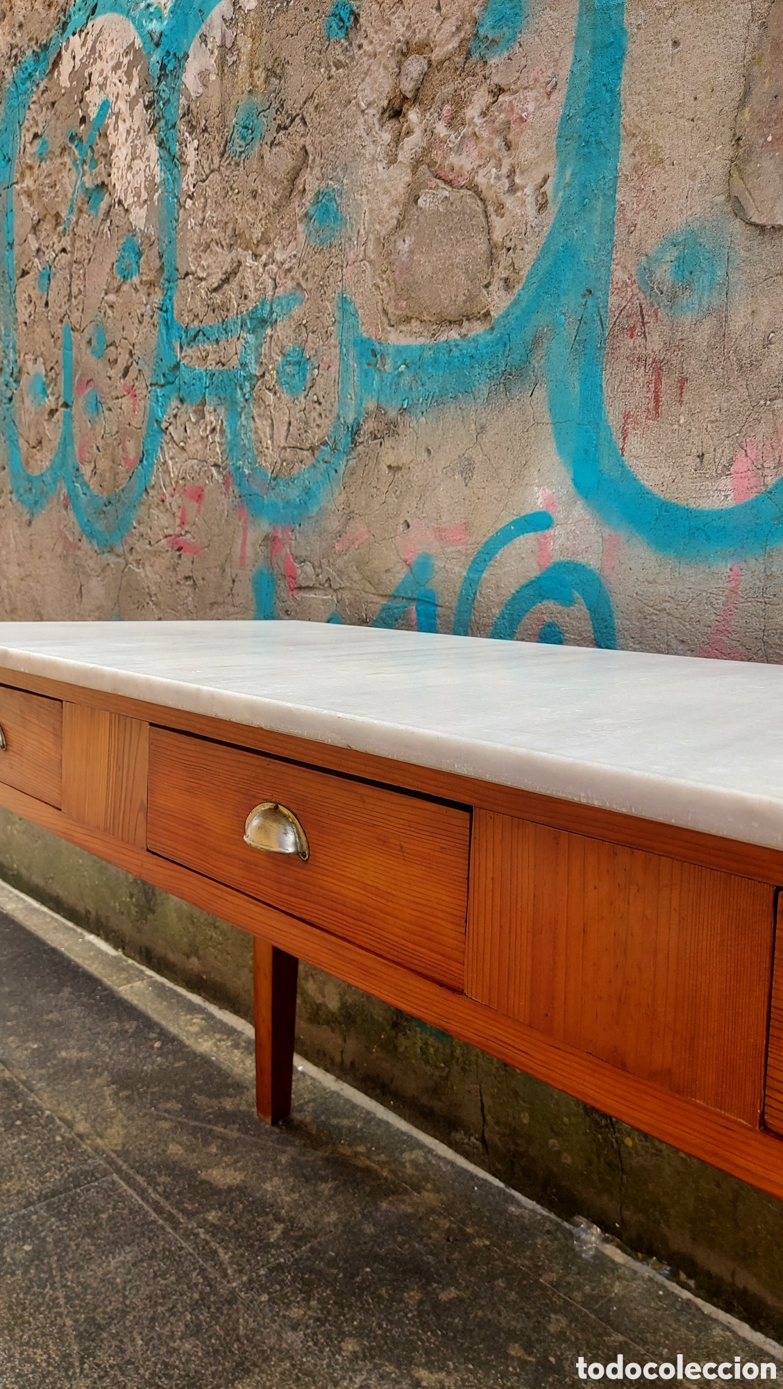 Antig&uuml;edades: Mesa de biblioteca a&ntilde;os 50 - Foto 4