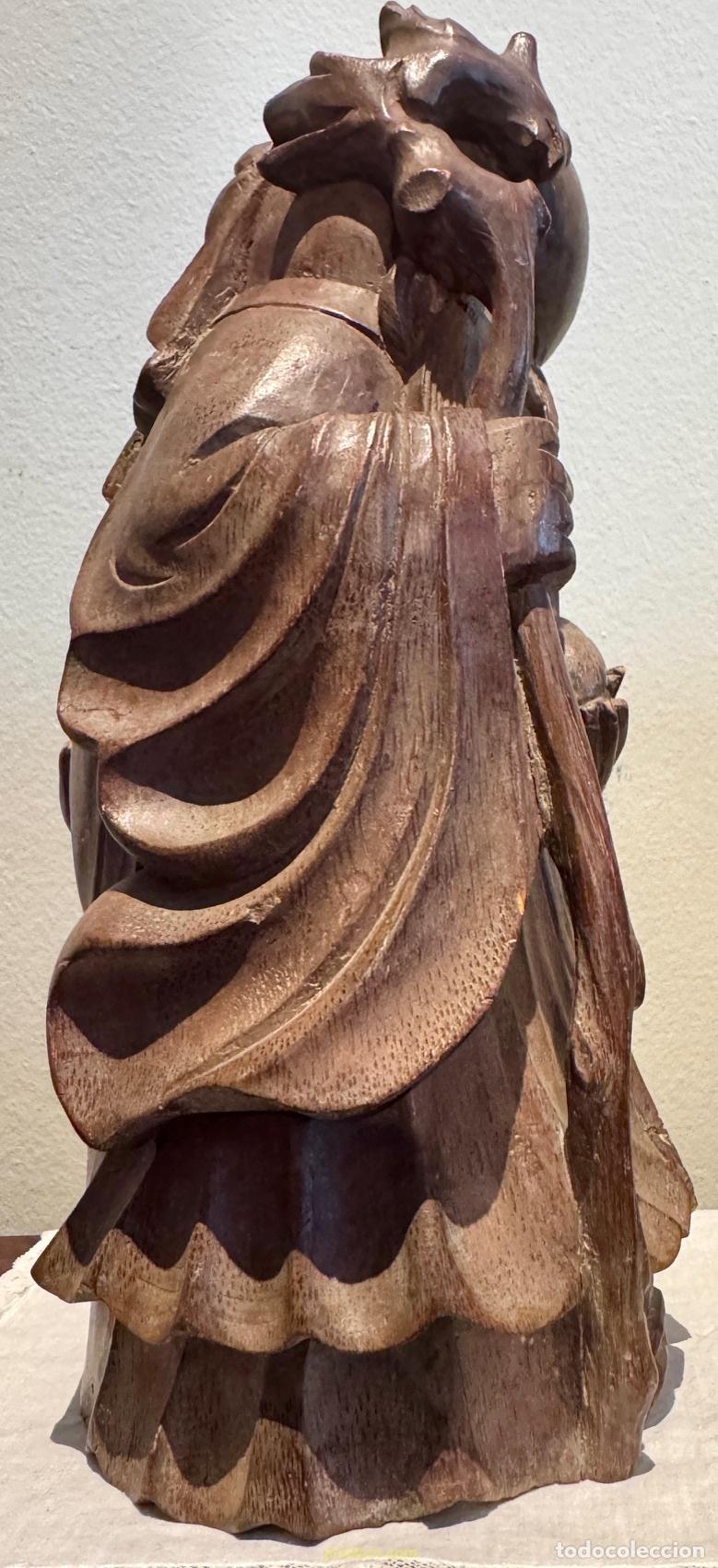 Antig&uuml;edades: MONGE XINO MADERA DE BAMBU 26cm alto - Foto 3