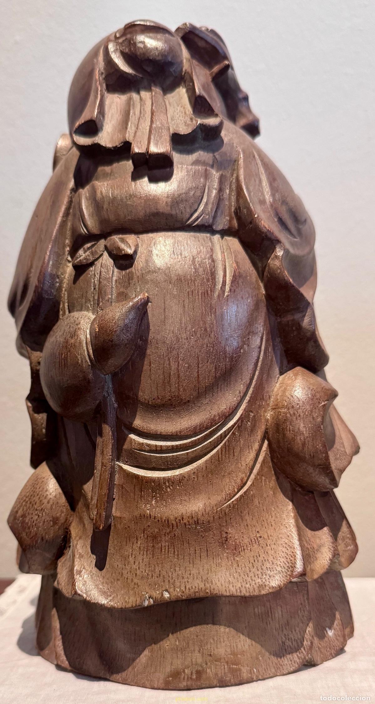 Antig&uuml;edades: MONGE XINO MADERA DE BAMBU 26cm alto - Foto 4