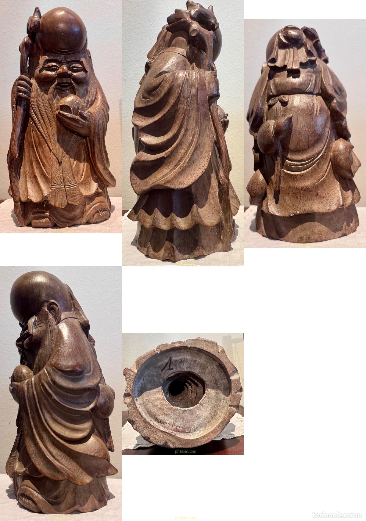 Antig&uuml;edades: MONGE XINO MADERA DE BAMBU 26cm alto - Foto 1