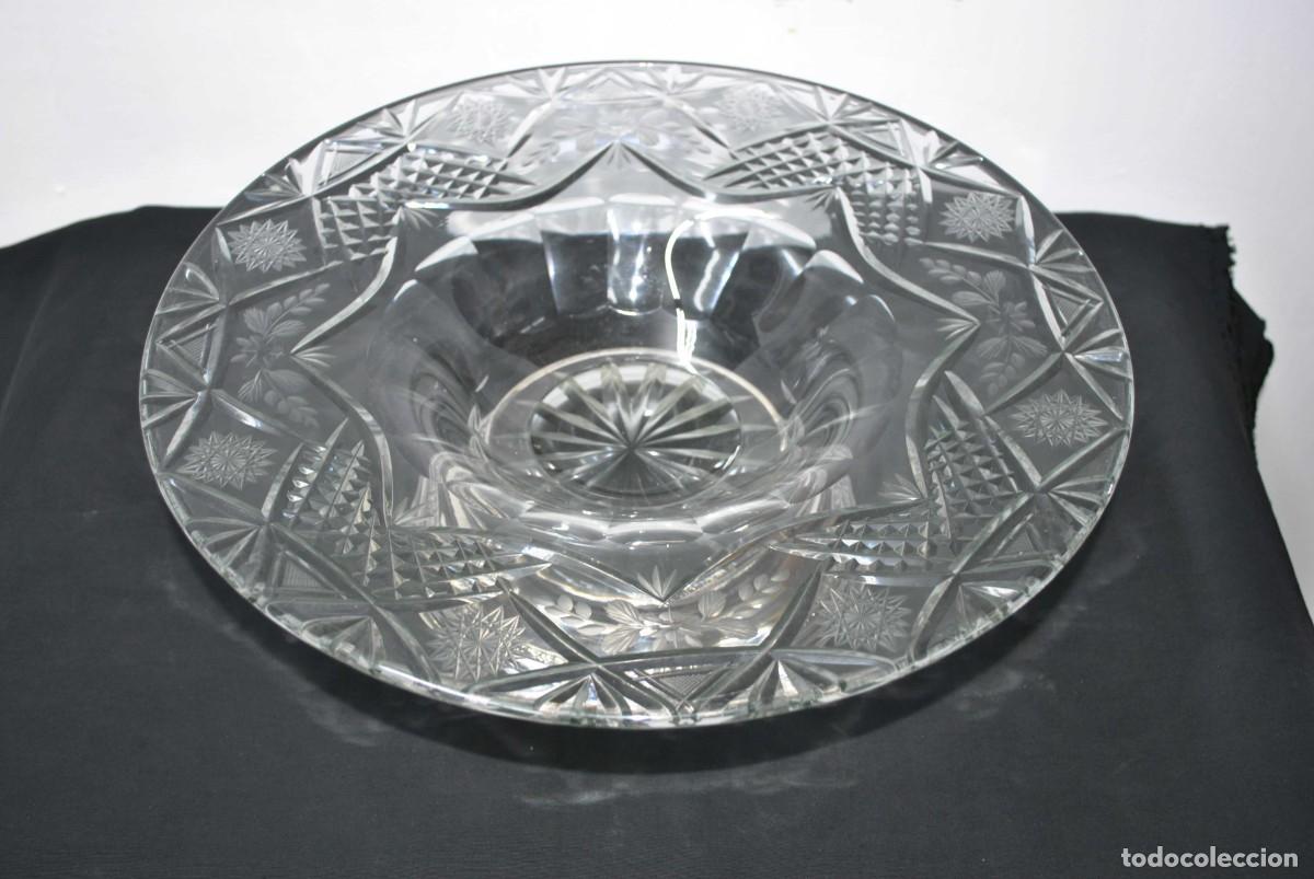 Antig&uuml;edades: FRUTERO DE CRISTAL CON BASE DE PLATA - Foto 3