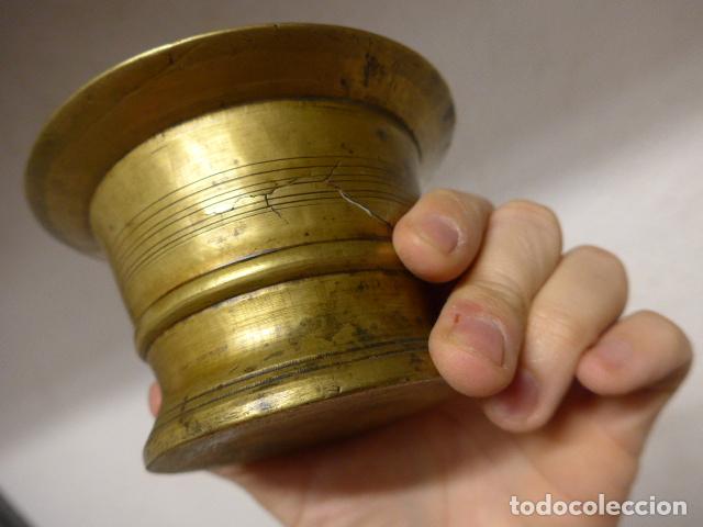 Antig&uuml;edades: Antiguo mortero de bronce, sin la mano. - Foto 8