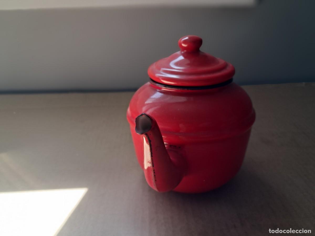 Antig&uuml;edades: CAFETERA ROJA ESMALTADA - Foto 2
