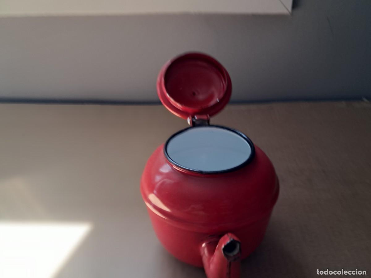 Antig&uuml;edades: CAFETERA ROJA ESMALTADA - Foto 5