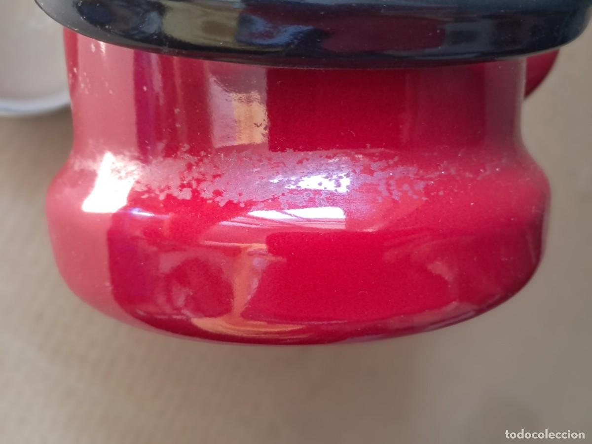 Antig&uuml;edades: CAFETERA ROJA OSCURA ESMALTADA - Foto 6