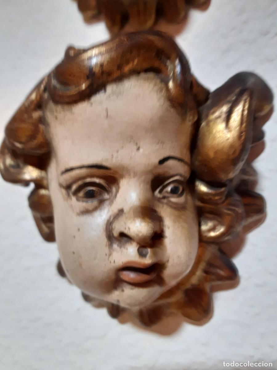 Antig&uuml;edades: PAREJA DE CABEZAS DE ANGELITOS - Foto 2