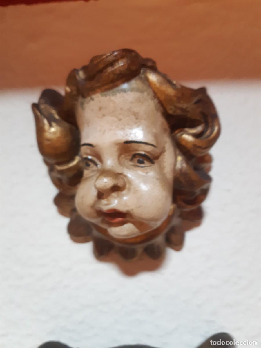 Antig&uuml;edades: PAREJA DE CABEZAS DE ANGELITOS - Foto 3
