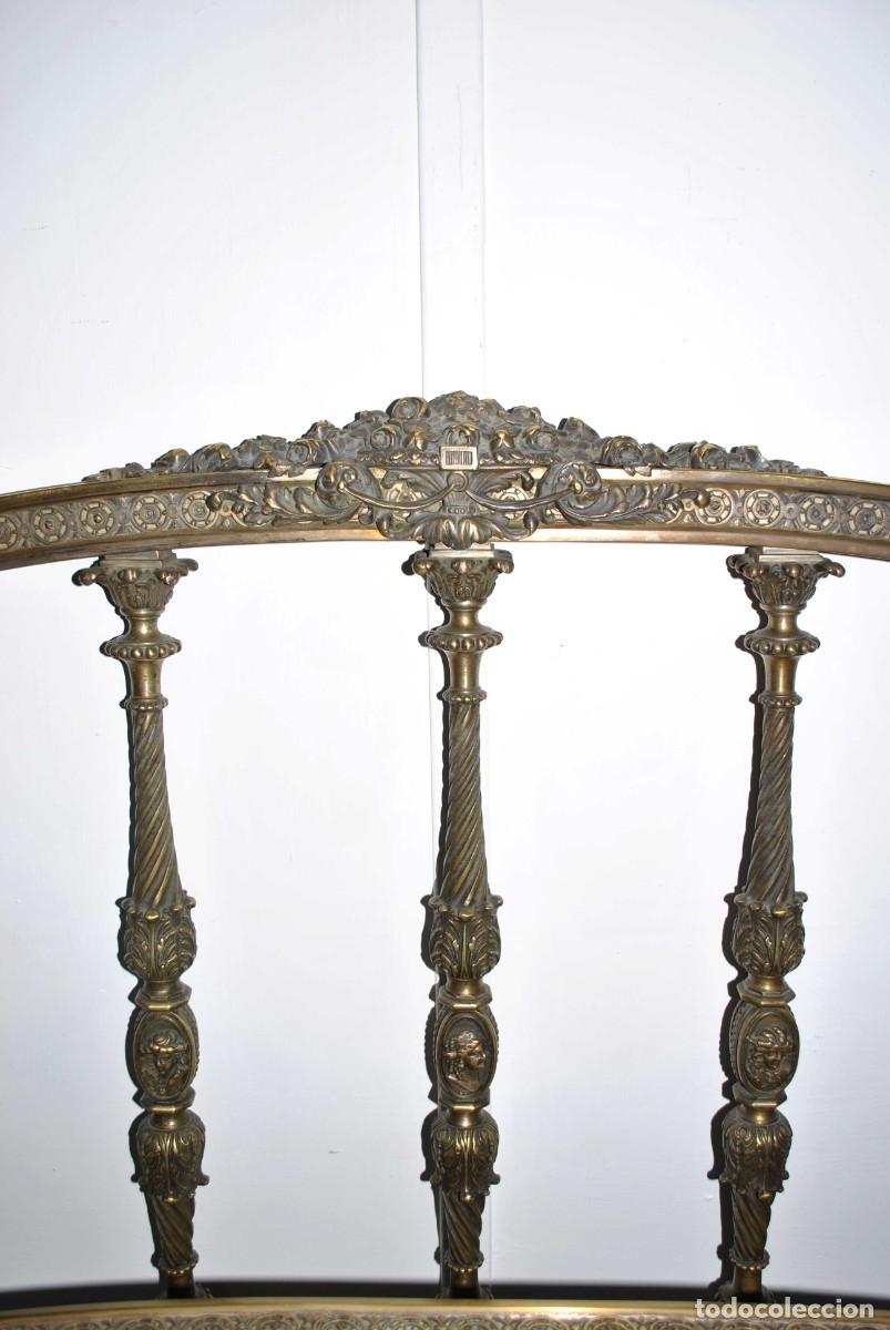 Antig&uuml;edades: CAMA ANTIGUA DE BRONCE DORADO - Foto 3