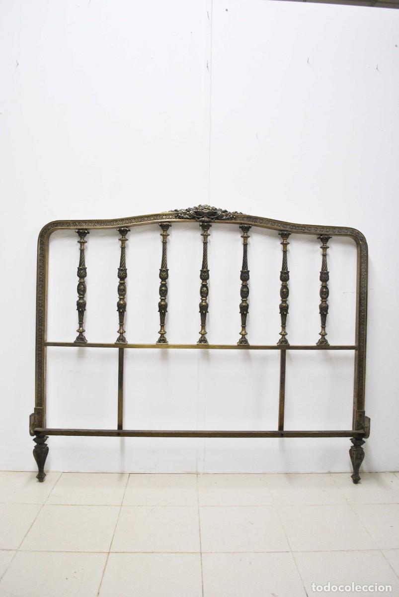 Antig&uuml;edades: CAMA ANTIGUA DE BRONCE DORADO - Foto 7