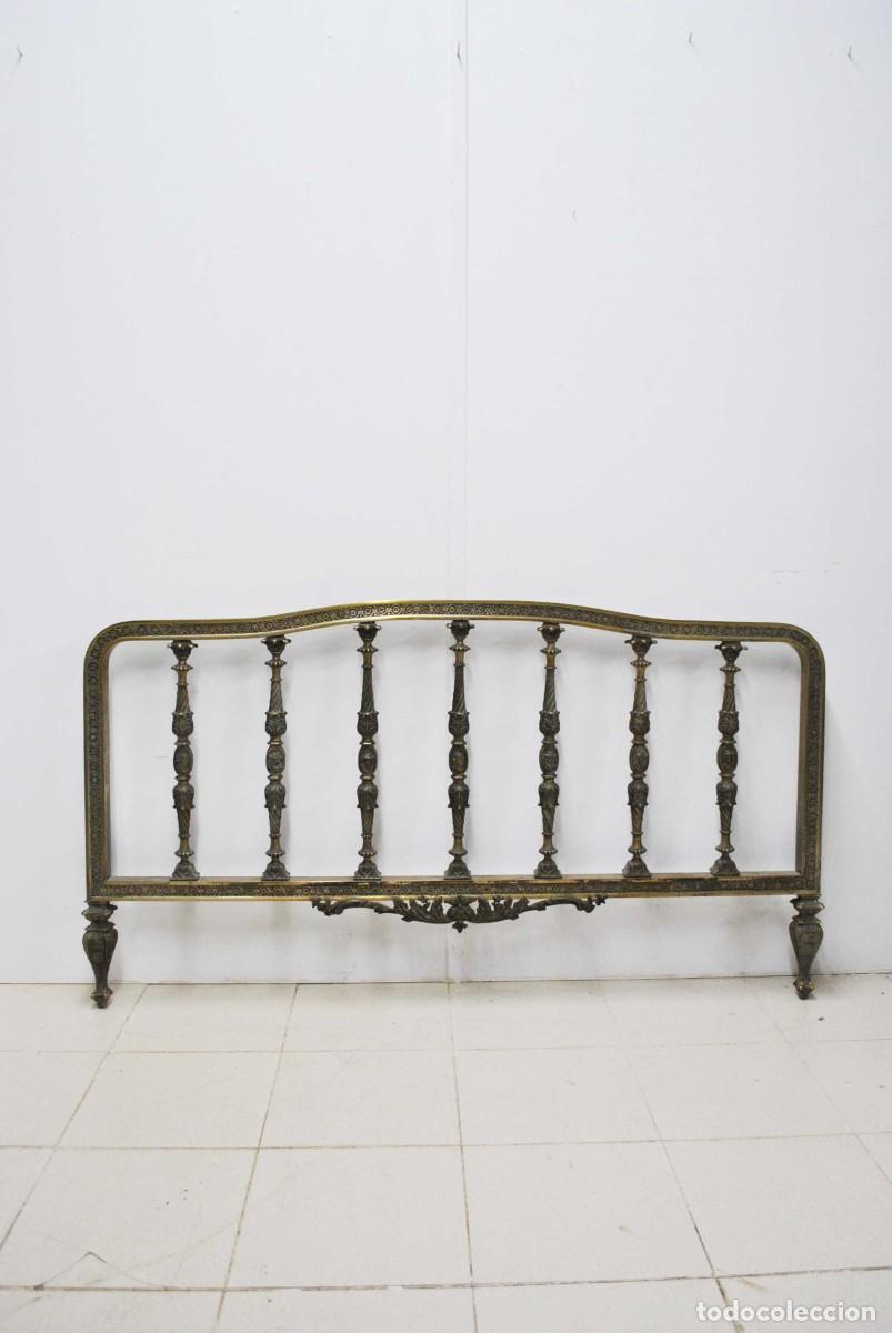 Antig&uuml;edades: CAMA ANTIGUA DE BRONCE DORADO - Foto 8