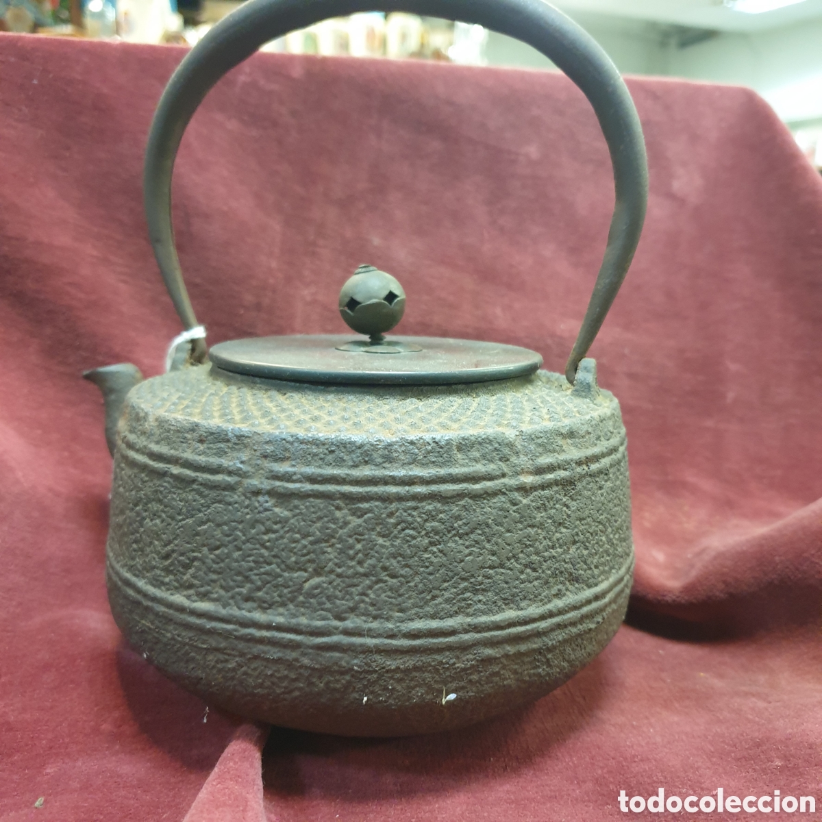 Antig&uuml;edades: Impresionante TETERA HIERRO FUNDIDO