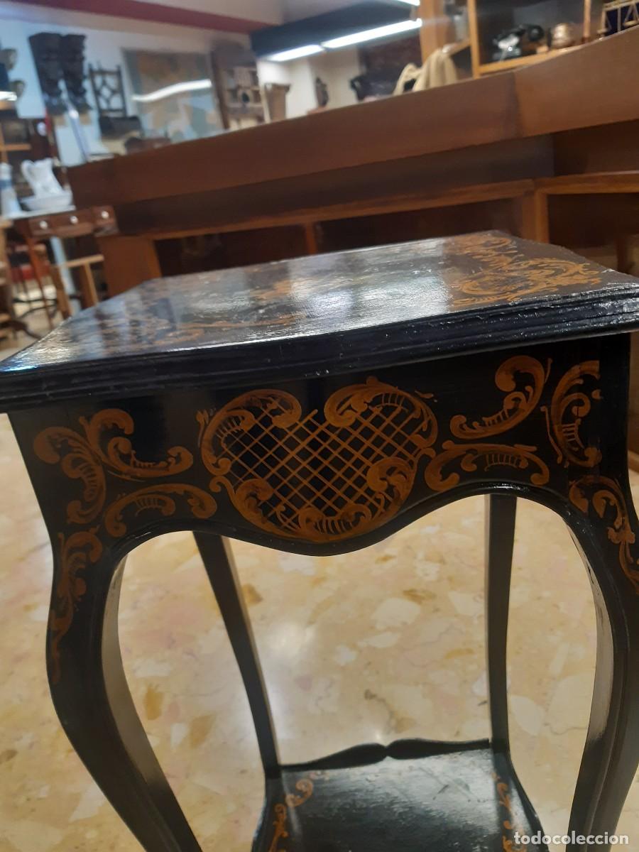 Antig&uuml;edades: MESA AUXILIAR EBONIZADA - Foto 4