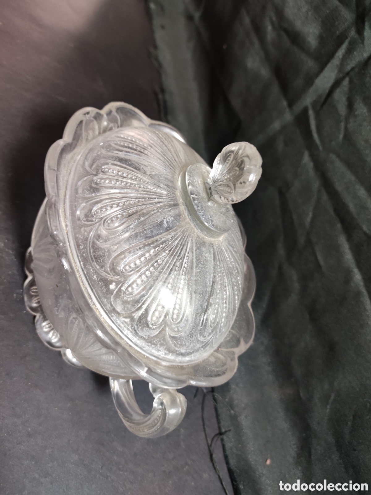 Antig&uuml;edades: Azucarero de cristal tallado - Foto 2