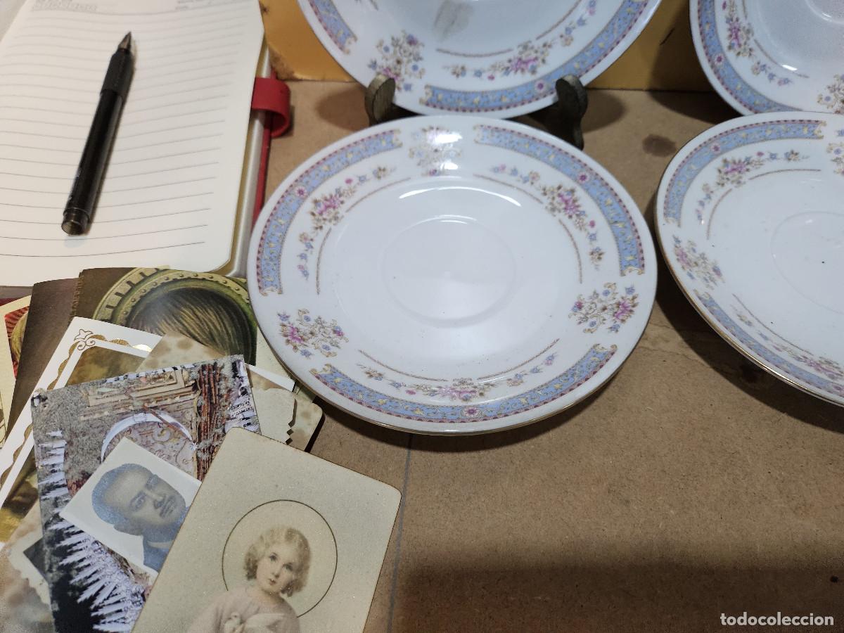 Antig&uuml;edades: 6 platos de postres de porcelana - Foto 2