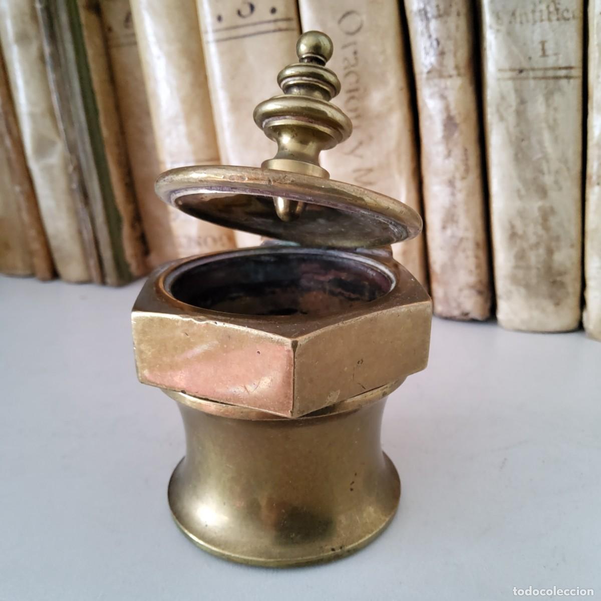 Antig&uuml;edades: ANTIGUO TINTERO DE BRONCE, SIGLO XVIII - Foto 3