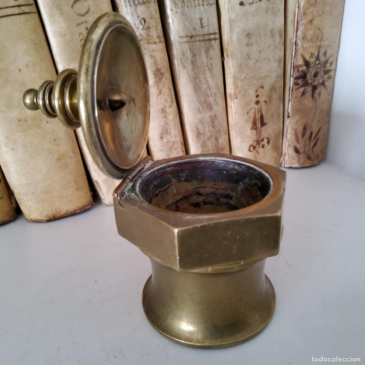 Antig&uuml;edades: ANTIGUO TINTERO DE BRONCE, SIGLO XVIII - Foto 4