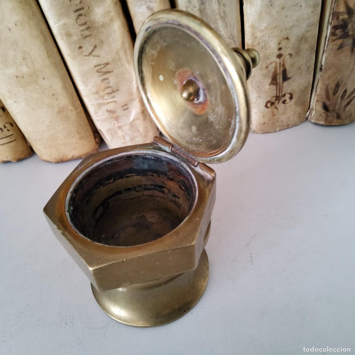Antig&uuml;edades: ANTIGUO TINTERO DE BRONCE, SIGLO XVIII - Foto 6