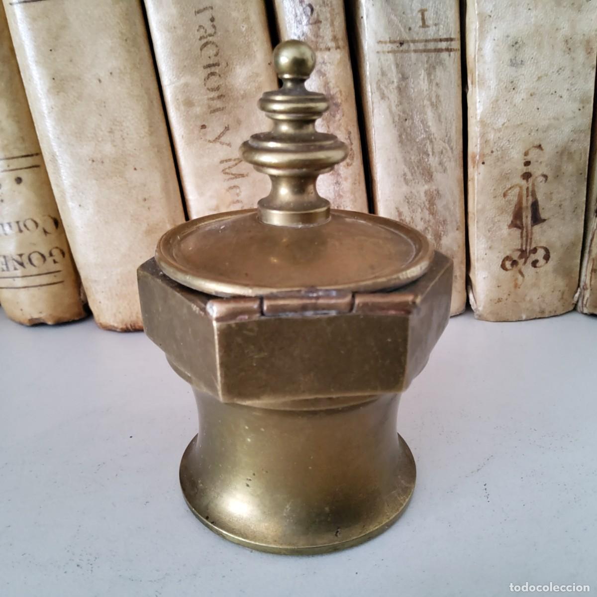 Antig&uuml;edades: ANTIGUO TINTERO DE BRONCE, SIGLO XVIII - Foto 7