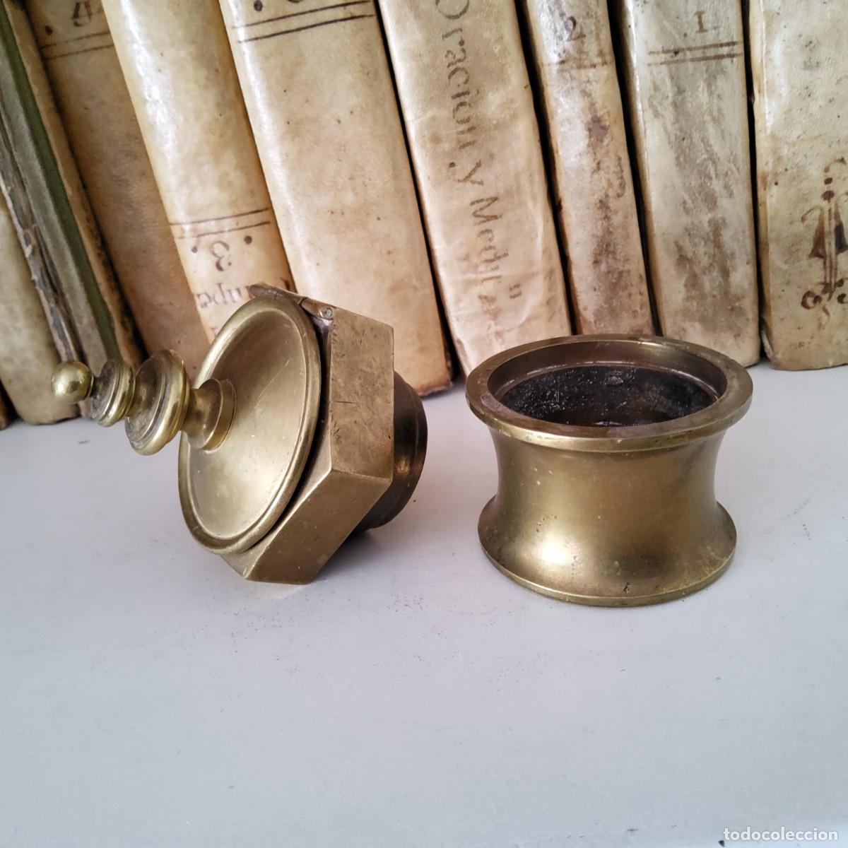Antig&uuml;edades: ANTIGUO TINTERO DE BRONCE, SIGLO XVIII - Foto 8