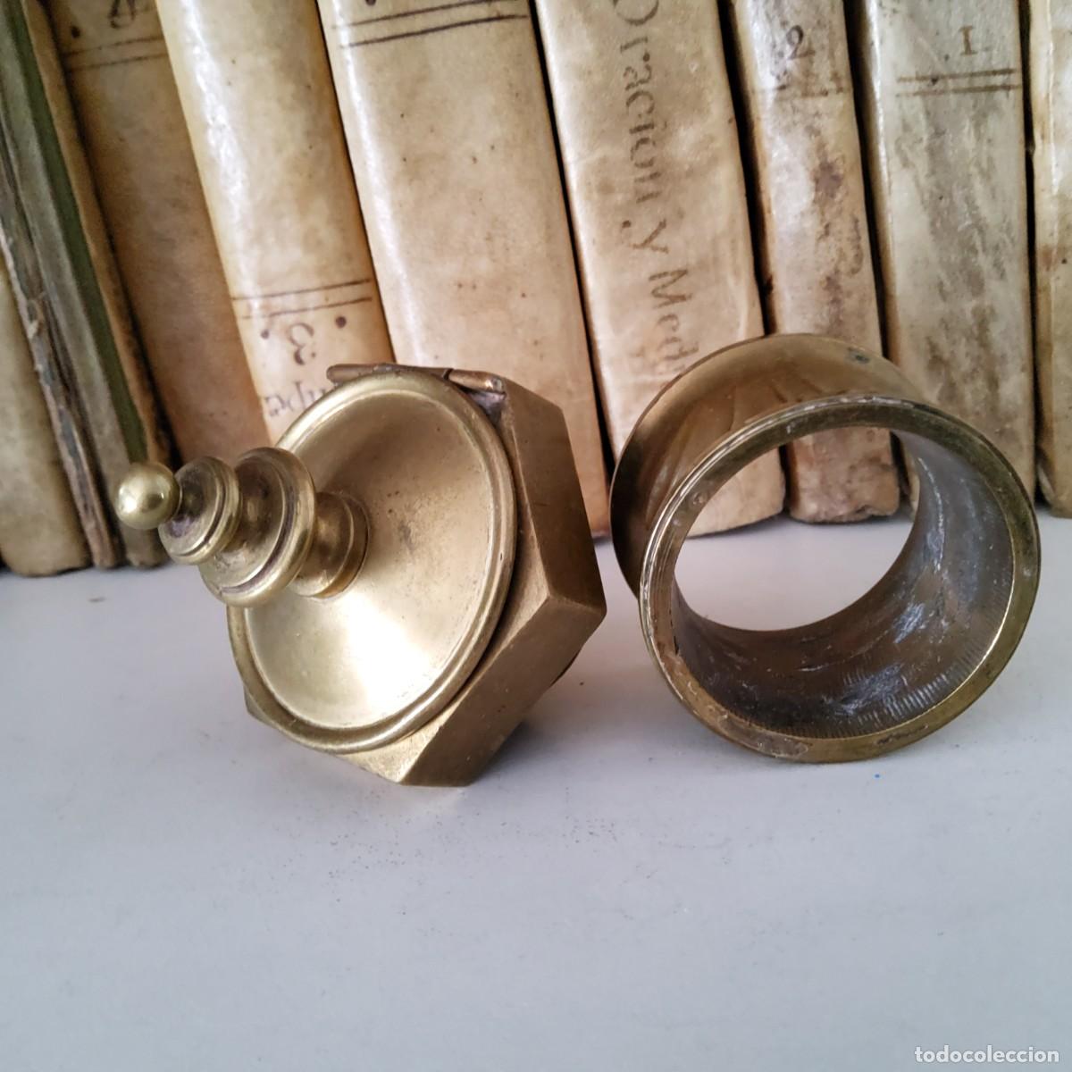 Antig&uuml;edades: ANTIGUO TINTERO DE BRONCE, SIGLO XVIII - Foto 9