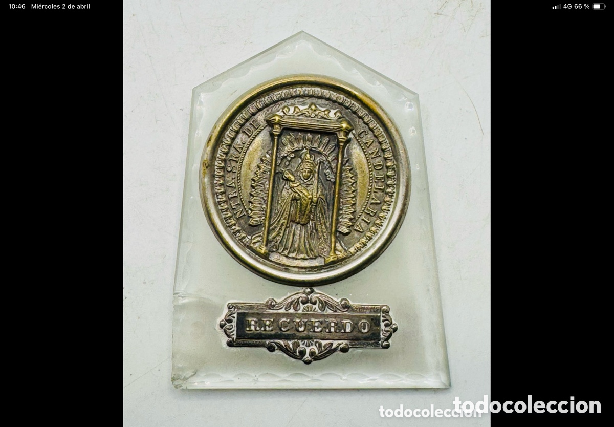 Antig&uuml;edades: Antigua Medalla Religiosa Plateada - Foto 3
