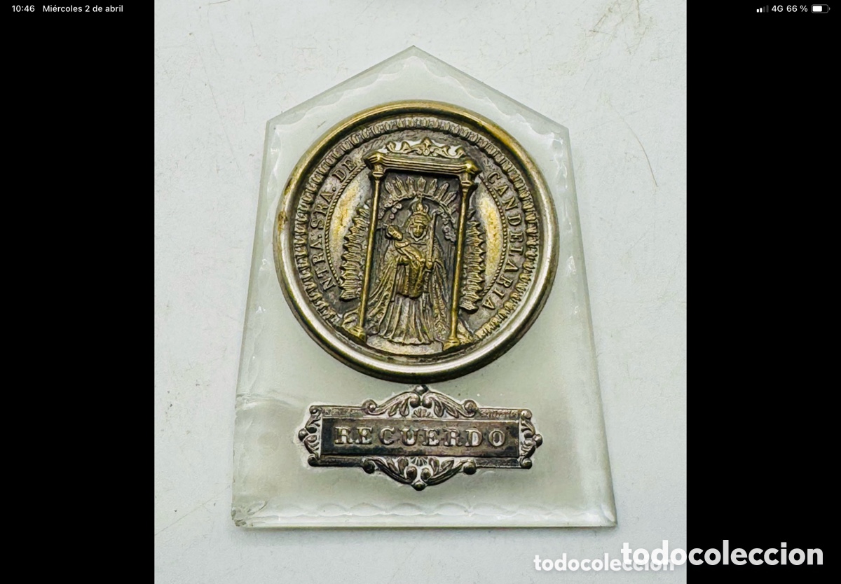 Antig&uuml;edades: Antigua Medalla Religiosa Plateada - Foto 1