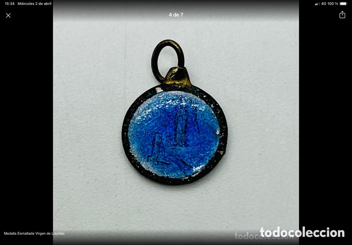 Antig&uuml;edades: Antigua Medalla de La Virgen - Foto 2
