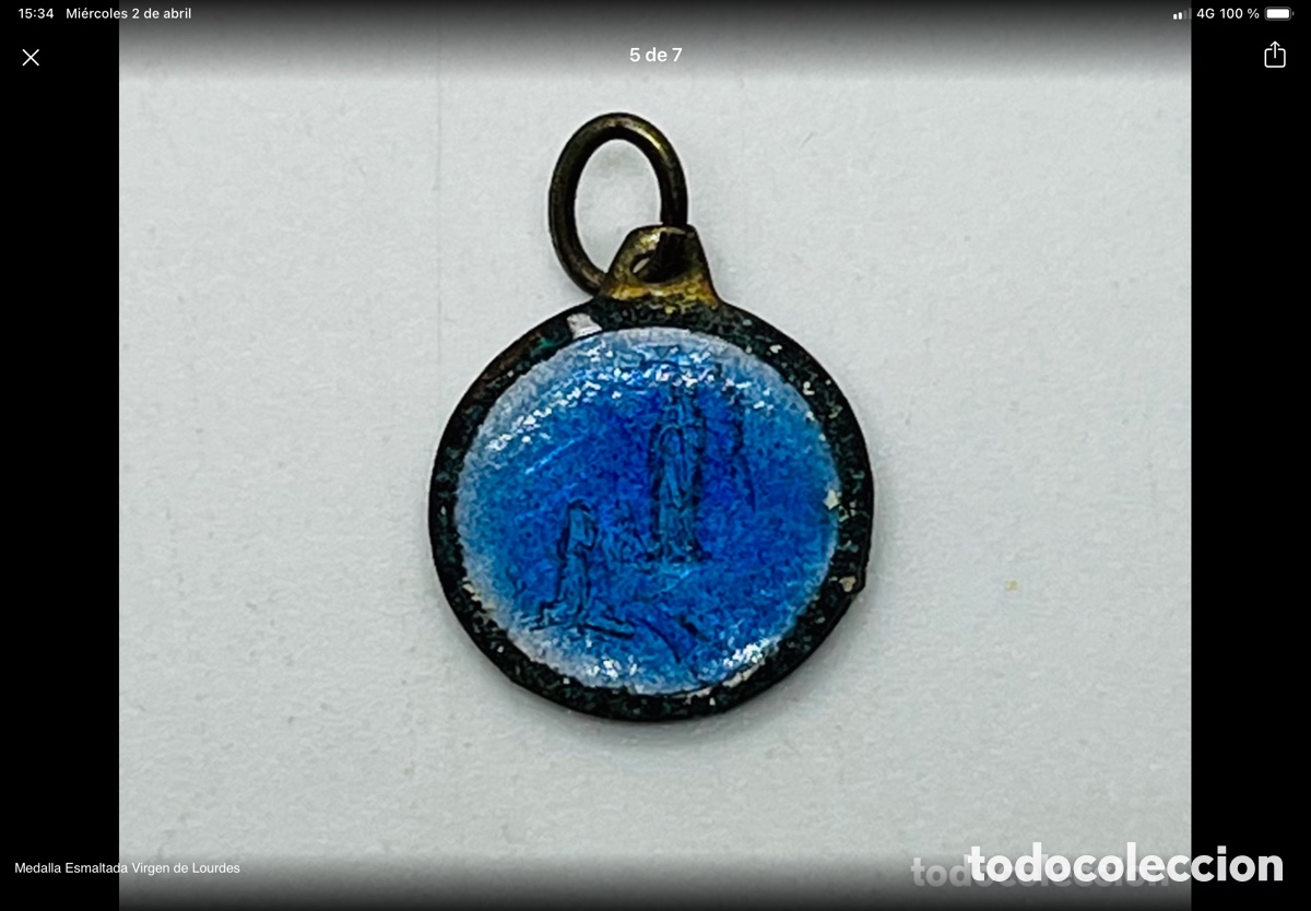 Antig&uuml;edades: Antigua Medalla de La Virgen - Foto 3