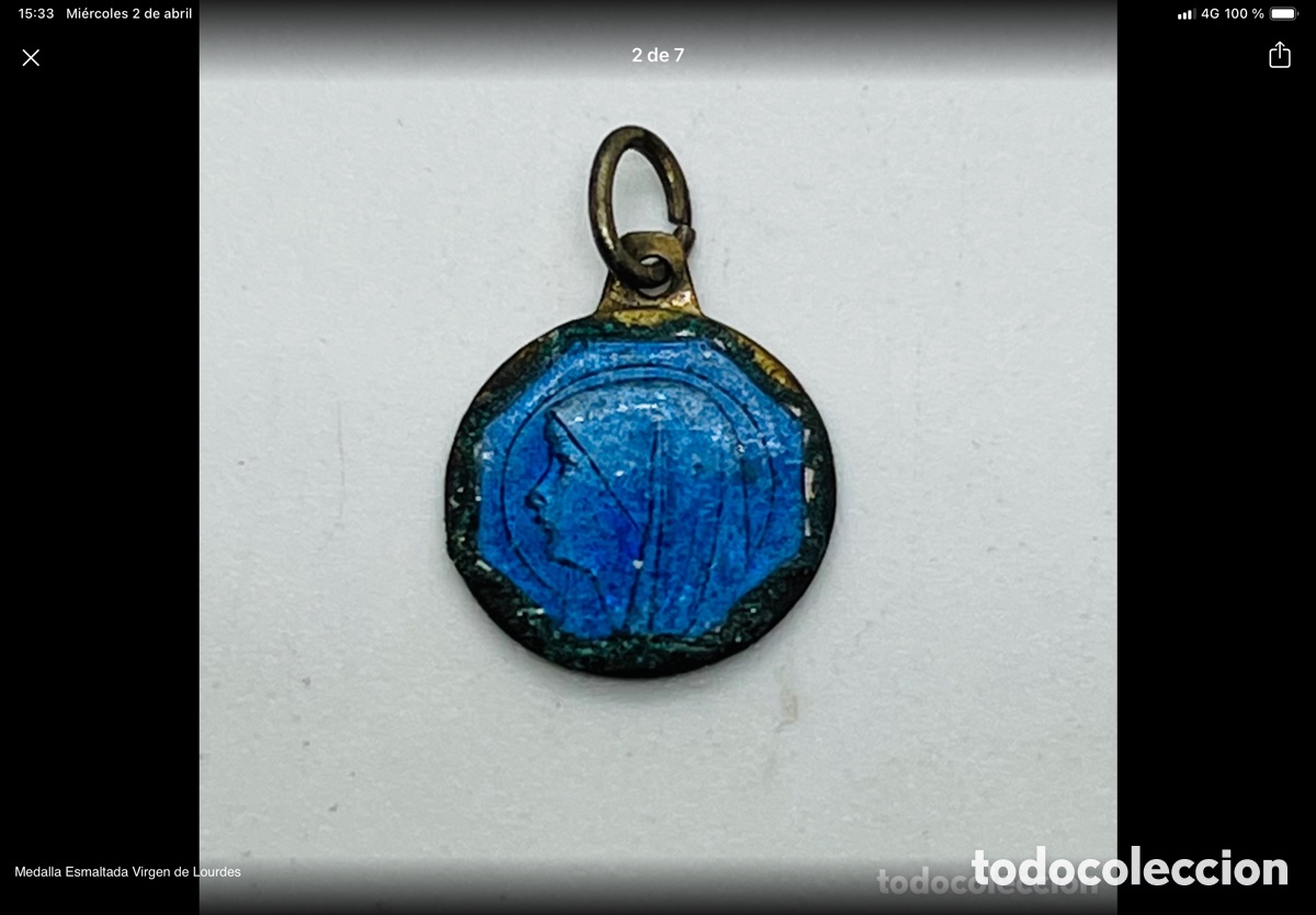 Antig&uuml;edades: Antigua Medalla de La Virgen - Foto 4