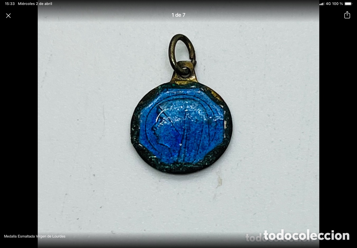 Antig&uuml;edades: Antigua Medalla de La Virgen - Foto 1