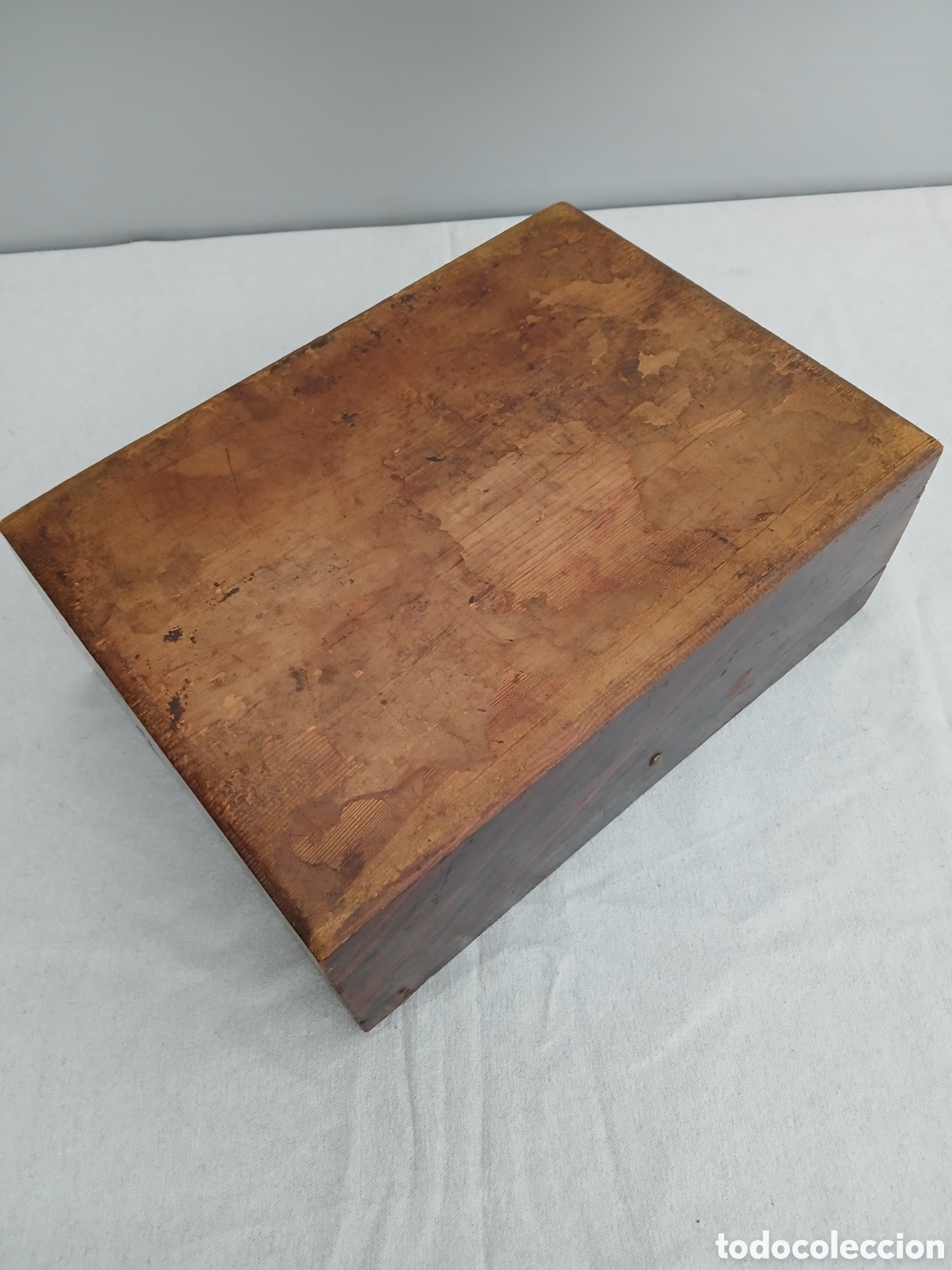 Antig&uuml;edades: Antigua caja madera para medias - Foto 7