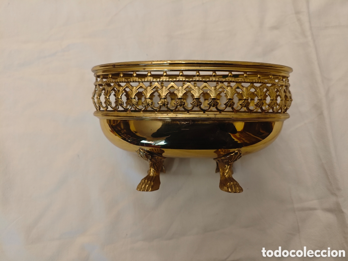 Antig&uuml;edades: Centro de mesa jardinera cobre lat&oacute;n - Foto 2