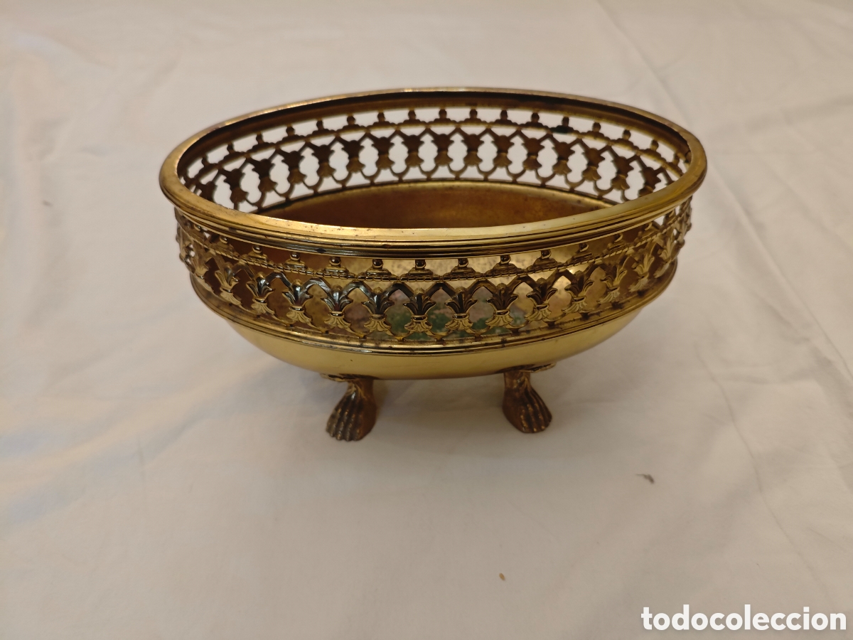 Antig&uuml;edades: Centro de mesa jardinera cobre lat&oacute;n - Foto 1