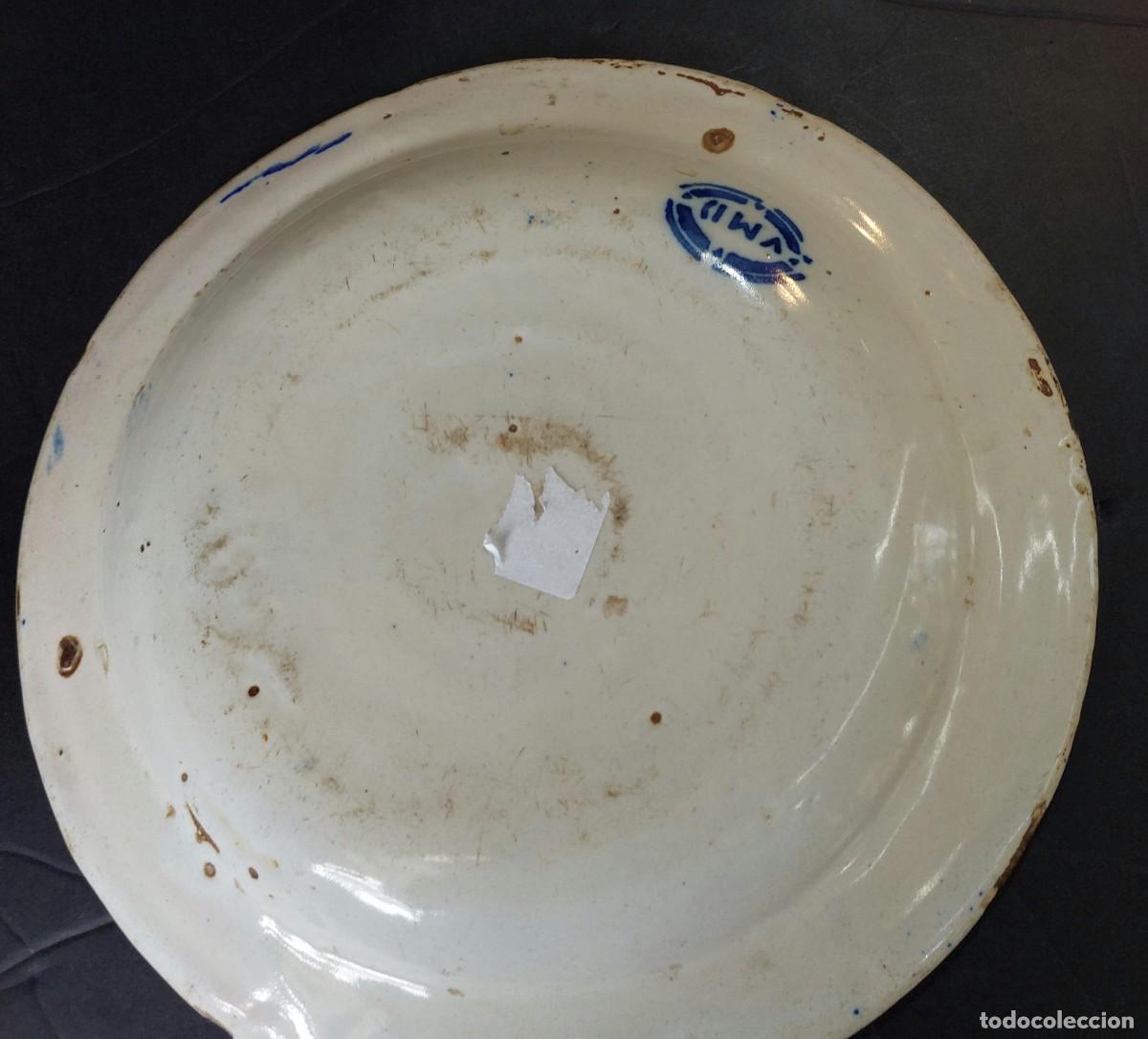 Antig&uuml;edades: Plato de cer&aacute;mica de Manises S.XIX. - Foto 2