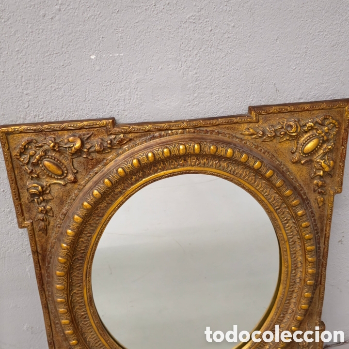 Antig&uuml;edades: Espejo isabelino dorado - Foto 2