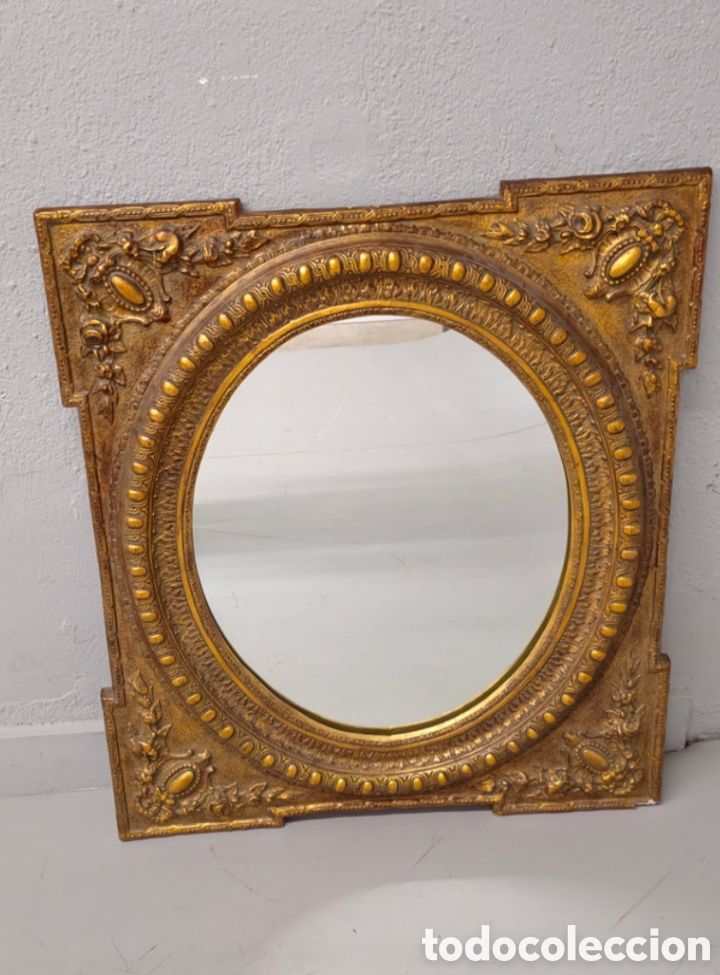 Antig&uuml;edades: Espejo isabelino dorado - Foto 1