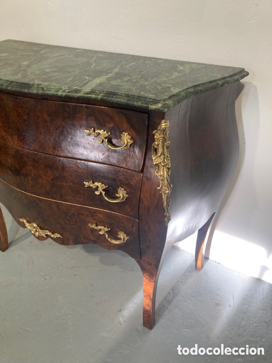 Antig&uuml;edades: Antigua c&oacute;moda panzuda restaurada - Foto 7