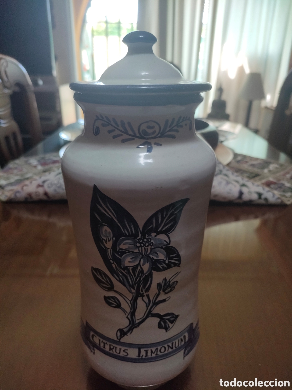 Antig&uuml;edades: Albarelo cer&aacute;mica Talavera - Foto 1