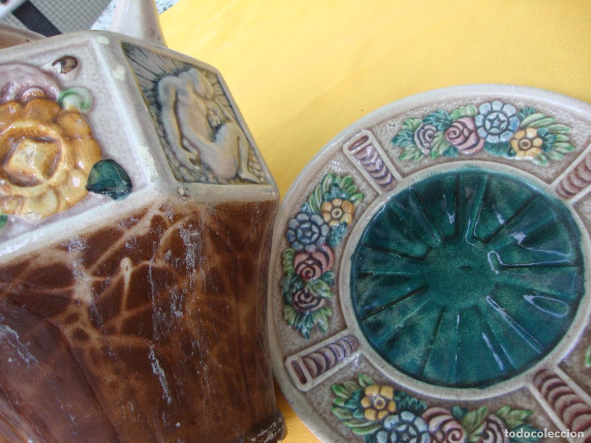 Antig&uuml;edades: botijo de ceramica y plato - Foto 3