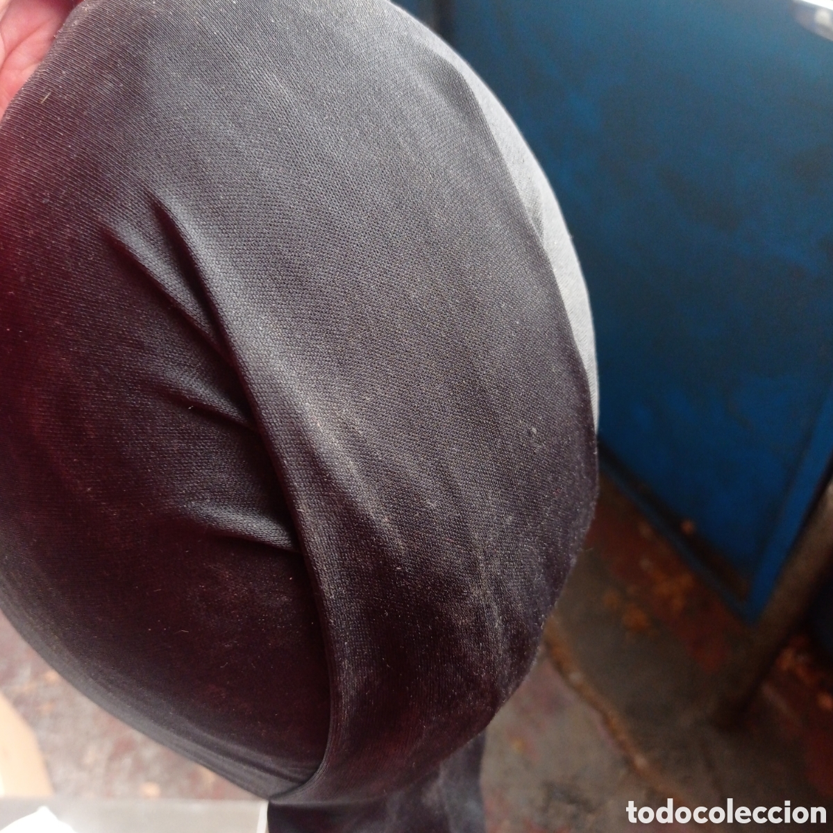Antig&uuml;edades: Antiguo gorro negro - raro (gorro de pirata?) - Foto 2