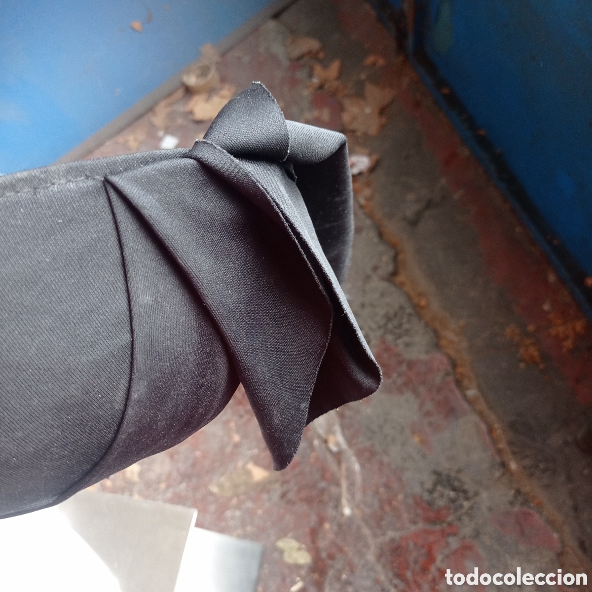 Antig&uuml;edades: Antiguo gorro negro - raro (gorro de pirata?) - Foto 4