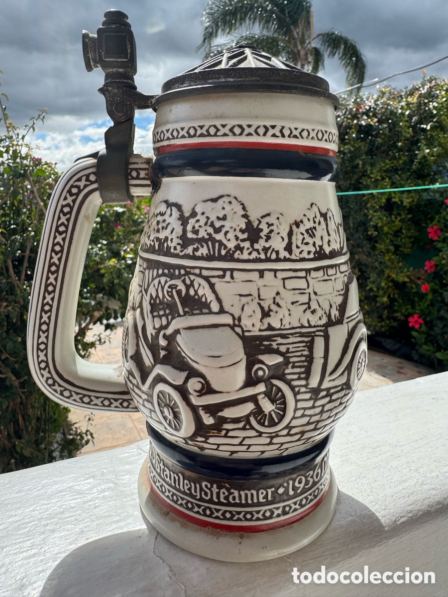 Antig&uuml;edades: Jarra Cerveza Stanley Steamer - Foto 1